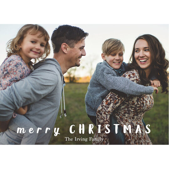 Simple Christmas Holiday Photo Cards